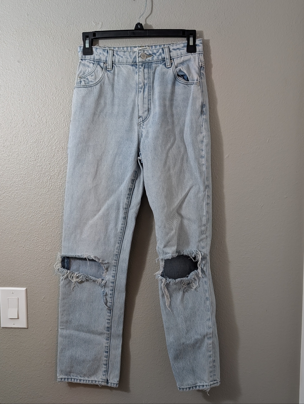 Revolve ROLLA'S High Rise Straight Leg Jeans Light Blue Denim Jeans